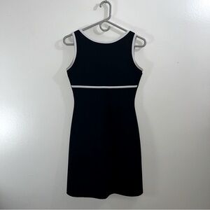 Vintage Black & White PerSeption Mini Dress with Criss Cross Detail size Large